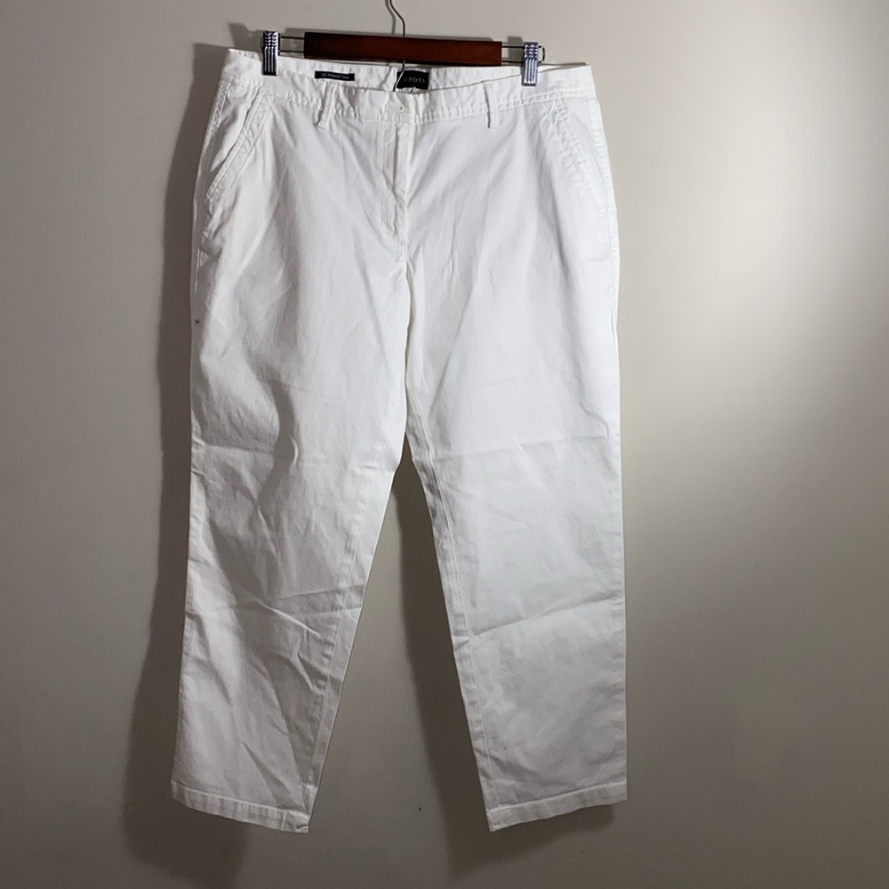 White ankle pants